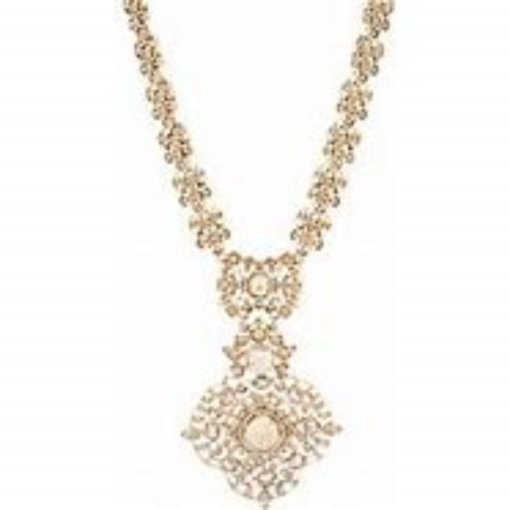 NIB, LOGO LINKS, BY LORI GOLDSTEIN, GORGEOUS ESTATE STYLE PENDANT NECKLACE, GOLD